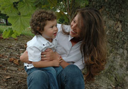 Mother’s Day is May 13. Julie and Dylan Mercado, members of St. Henry Parish in Dayton, Ohio, enjoy a warm afternoon at Ellenberger Park in Indianapolis. She is the daughter of Holy Spirit parishioner Diana Hay of Indianapolis, who is the executive assistant and event planner for SS. Peter and Paul Cathedral Parish in Indianapolis. (Photo by Mary Ann Wyand)