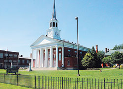 Completed in 1819, the Basilica of St. Joseph Proto-Cathedral in Bardstown, Ky., was the first cathedral built in the United States west of the Alleghany Mountains. (Photo by Sean Gallagher)