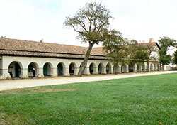 Arches lining a walkway at Mission San Juan Batista in San Benito County, Calif., still stand after more than two centuries. The mission is one of six to be visited during an archdiocesan pilgrimage to California led by Archbishop Joseph W. Tobin on Oct. 30-Nov. 4. (File photos by Carolyn Noone)