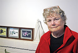 Page Zyromski poses for a photo in her north side Indianapolis home after the Immaculate Heart of Mary parishioner shared her story of responding to one of the hardest challenges she’s ever faced in her life. (Photo by John Shaughnessy)